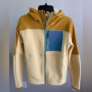 Cotopaxi Women’s Abrazo Fleece Full Zip Hoody Jacket Amber Wheat Size Small